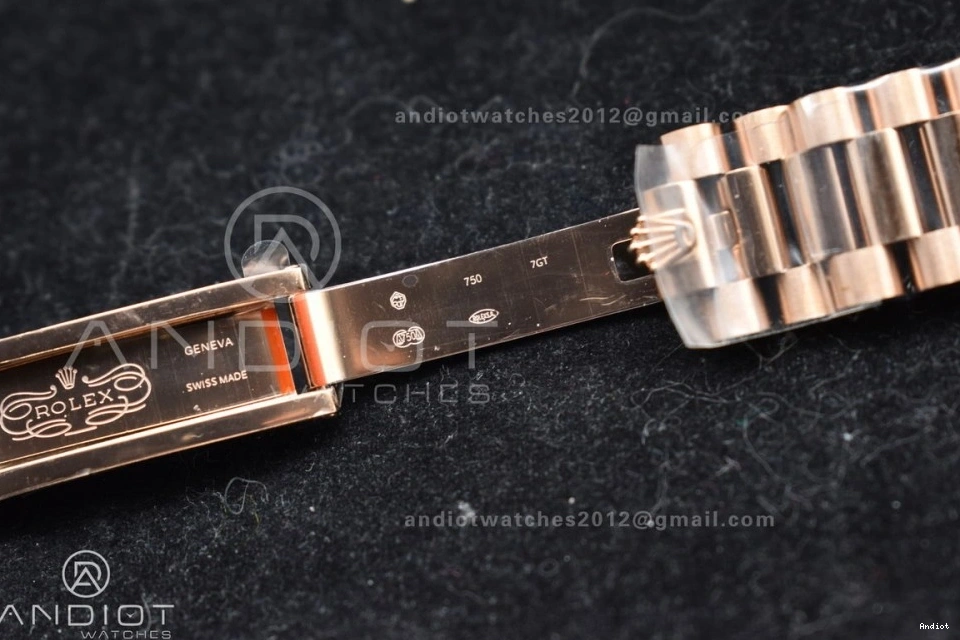Steel Bracelet Plated 40 RG Markers V2 RG GMF President Crystal A2836 Dial DayDate 904L On 0518